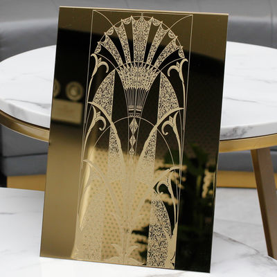 1500 mm gouden kleur decoratieve roestvrijstalen plaat voor liftcabines