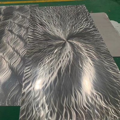 304 316 Art Pattern 3D Laser Finish Roestvrij staal Decoratieve plaat Voor winkelcentrum