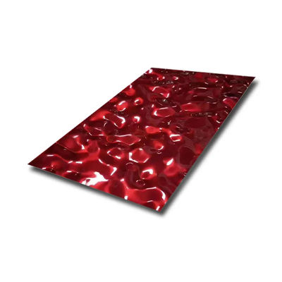 Gepolijste roestvrijstalen gegorfelde platen AISI 304 316 Kleur decoratief wandpaneel