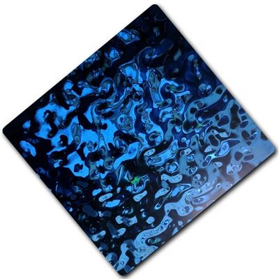 Pvd-coatings kleuren Saffiraalblauw klein roestvrij staal watergolfplaat