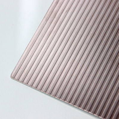 304 roestvrij staal decoratief plaatje met concave-convexe lijnen metalen plaat textuur voor wandversiering