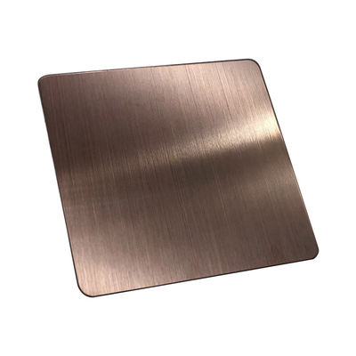 De Oppervlakte van de Rolhailine van AISI 304 0.6mm Rose Gold Color Stainless Steel eindigt