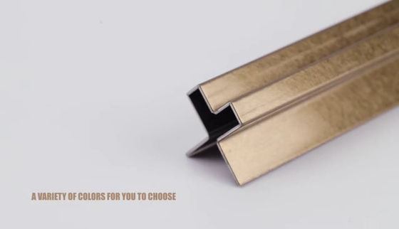201 304 van de de Randversiering van de Roestvrij staaltegel van het de Spiegel Gouden Roestvrije staal Decoratieve de Vloerversiering