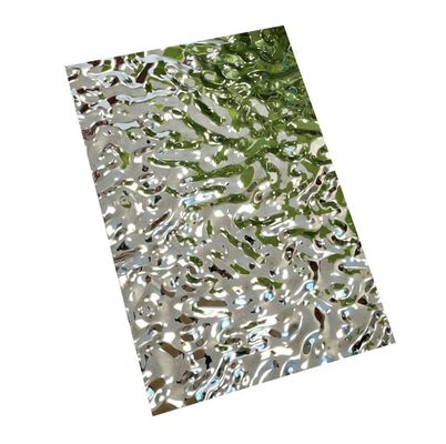 Goede prijs 304 roestvrij staal pvd metalen textuurplaat zilver Kleine watergolf roestvrij staalplaat online