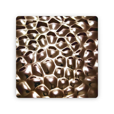 Goede prijs Graad 304 2B/BA afwerking 0,8 mm Dikte Ripple Honeycomb roestvrij staal textuur naadloos metalen plaat online