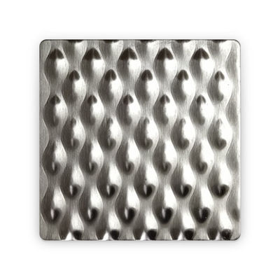 Goede prijs 304 0,8 mm dik met regendruppelgeweven patroon met gepresteerd metaalplaat 6WL verstevigd roestvrij staalplaten online