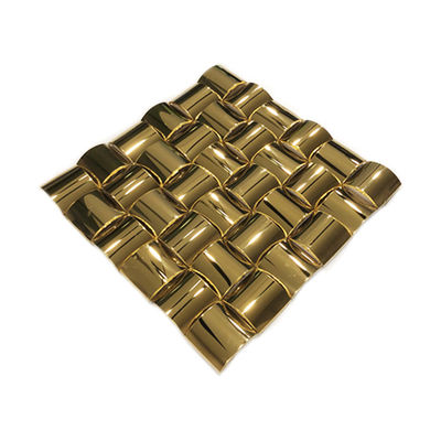 Goede prijs 3D van het de Spiegel Gouden Roestvrije staal van de Boogvorm van de het Mozaïektegel Metaal 30X30MM online