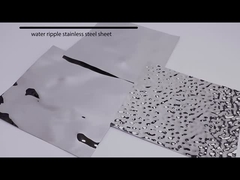 van het het roestvrije staalblad van de waterrimpeling ss 201 304 Metaal decoratieve plaat