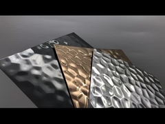 Waterrimpel roestvrij stalen plaat 3D-ontwerp Hamerpaneel Decoratieve roestvrijstalen plaat 4x8